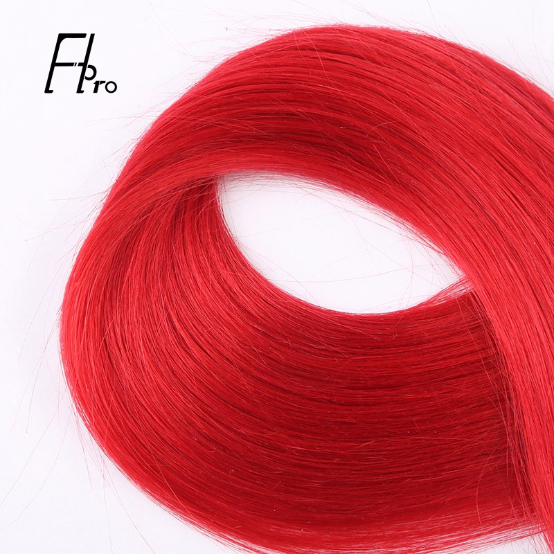 Premium Virgin Hair Red Color Tape Hair Extensions Straight 18 inches